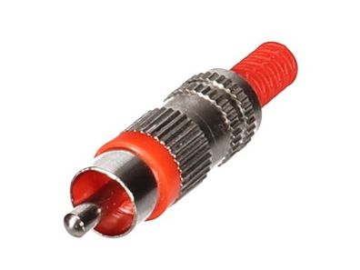 CINCH-STECKER - Vernickelt - ROT