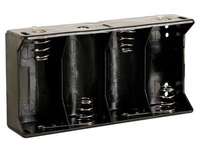 Velleman - BH143D - Batteriehalter für 4 x D-Batterien (mit Lötfahnen)