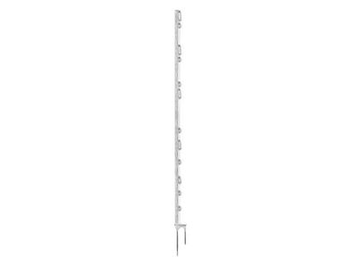 Plastic post Titan 157 cm, white, double prong, 5 pcs