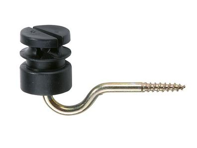Slit insulator, black, 5,3 mm, 25 pcs