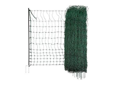 Poultry Net 25 m, green, 112cm double prong, electrifiable