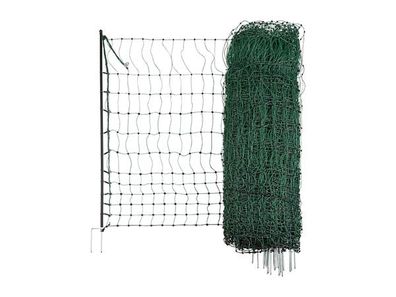 Poultry Netting 50 m, 106 cm Double Prong, green, elec con.