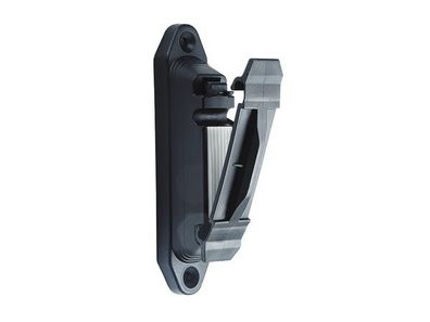 Profi clip insulator, black, with rubber pad, 10 pcs