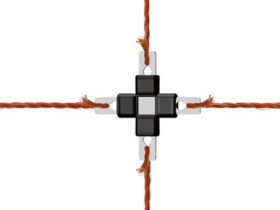 Litzclip Wire cross-connector 3mm, stainless steel, 5 pcs