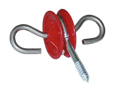 Gate handle insulator stainless steel, 2 hooks, 10 pcs