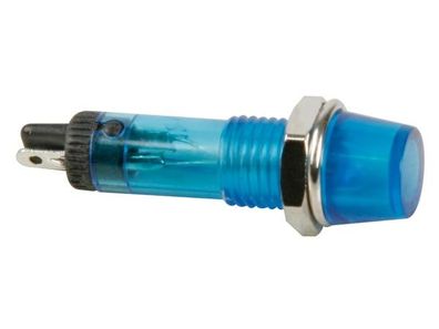 Kontroll-lampe - NEON - RUND - BLAUE -220 V - 8 mm
