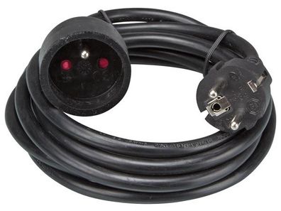 Verlängerungskabel - 3 m - Schwarz - 3G1.5 - Stecker-typ E (FRANZÖSISCHES SYSTEM)