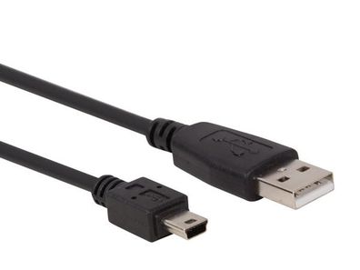 USB 2.0 A-STECKER AUF MINI USB-STECKER / KUPFER / BASIC / Vergoldet / 1.8 m