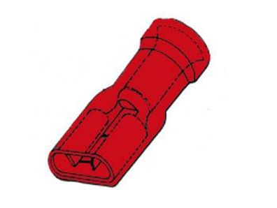 Velleman - FRMI - Isolierte Flachsteckhülse 6,4 mm Rot