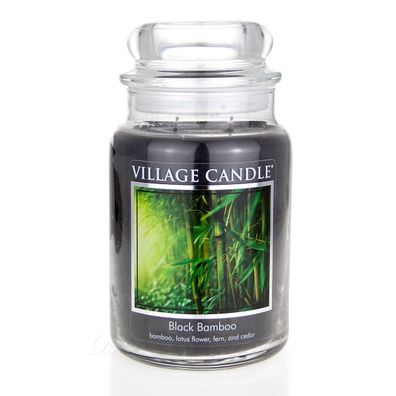 Village Candle Black Bamboo Duftkerze Großes Glas 626 g