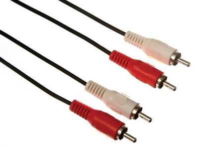 2 x AUDIO CINCH-STECKER AUF 2 x AUDIO CINCH-STECKER / BASIC / 1.50 m - Vergoldet