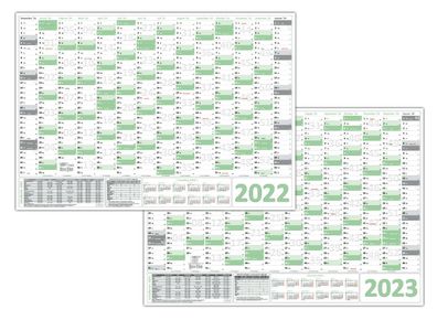 DIN A3 DIN A2 2023 gefaltet DIN A1 Rainbow Green Wandkalender 2022