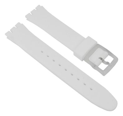 Minott Ersatzband Silikon weiß passend zu Swatch Gent 17mm 27177