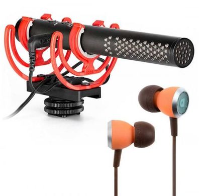 Rode Videomic NTG Mikrofon + Audiofly Ohrhörer