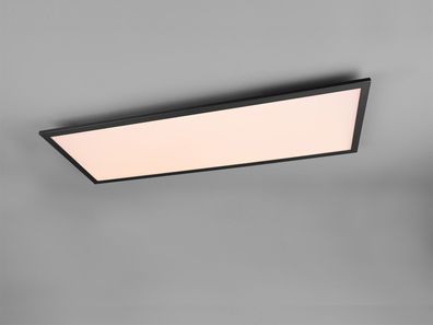LED Deckenleuchte GAMMA Schwarz Panel mit Nachtlicht rechteckig 80x29cm