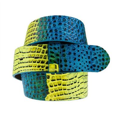 UmjuBELT - Gürtel Alligator Mix blau/ grün
