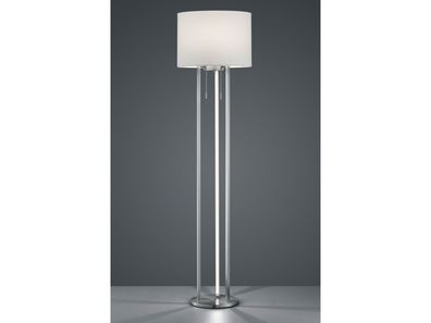 Designer LED Stehlampe mit weißem Stoff Schirm, Höhe 156cm