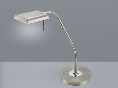 LED Schreibtischleuchte Bergamo Silber flexibel Sensordimmer - Höhe 50cm