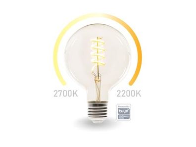 SMART-WI-FI-LED-LAMPE MIT Filament - Warmweiß & Intensiv Warmweiß - E27 - G125