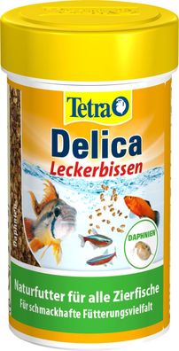 Tetra Delica Daphnien 100ml getrocknete Futtertiere Futter Leckerli für Zierfische