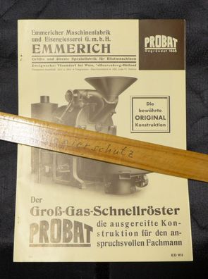 Probat Emmericher Maschinenfabrik Kaffee Groß Gas Schnell Röstmaschinen Mühlen Wagen