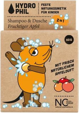 Hydrophil 2in1 Shampoo & Dusche Maus "Fruchtiger Apfel" - 60g