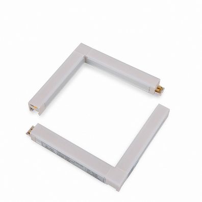 2 x Set Rechte Eckeverbinder für LED Leisten Genius , Weiß (5000K)