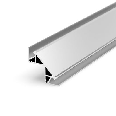 LED Profile in silber M12-1 100CM ohne Abdeckung für LED Streifen bis 12,5mm Breite