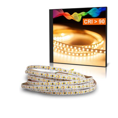 LED Strips Schmale 5mm breit Warmweiß (2700K) 18W 3 Meter 12V IP20 CRI 92