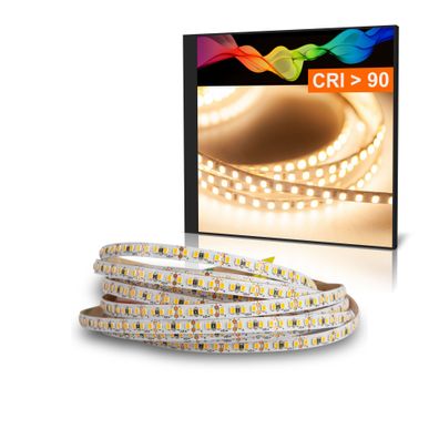 LED Strips Schmale 5mm breit Warmweiß (3000K) 18W 3 Meter 12V IP20 CRI 92