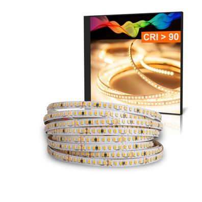 LED Strips Schmale Pro 5mm breit Warmweiß (3000K) 18W 3 Meter 24V IP20 CRI 92
