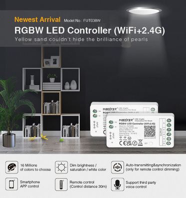 MiBoxer FUT038W RGBW-LED-Controller (WiFi + 2,4 G)