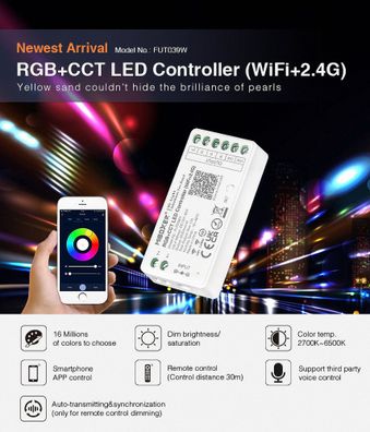 MiBoxer FUT039W RGB + CCT LED-Controller (WiFi + 2.4G)