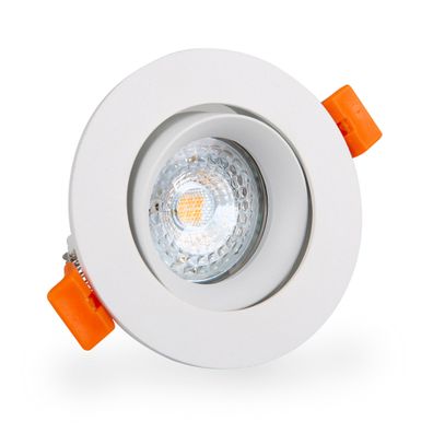 LED Einbaustrahler 230V dimmbar 5,5 7507 Warmweiß Ø75 IP20 Weiß