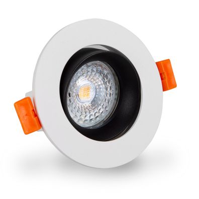 LED Einbaustrahler 230V dimmbar 5,5 7506 Warmweiß Ø75 IP20 Weiß