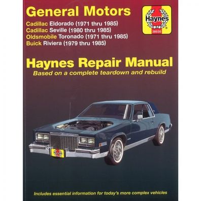 General Motors Cadillac Oldsmobile Buick 1971-1985 Reparaturanleitung Haynes