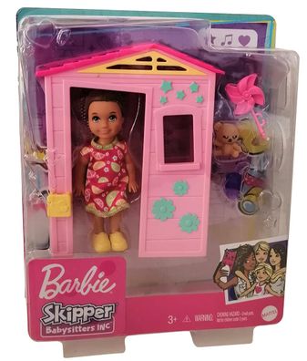 Mattel GRP15 Barbie Skipper Babysitter Inc Puppen Mädchen brünett mit Spielhaus