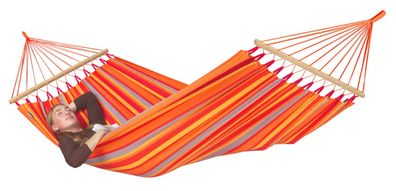 La Siesta Alisio Toucan - wetterfeste Single- Hängematte mit Spreizstab, orange