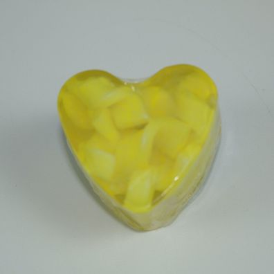 Duftseife Herzform 6 x 3 cm Vanille Duft Herz Gelb