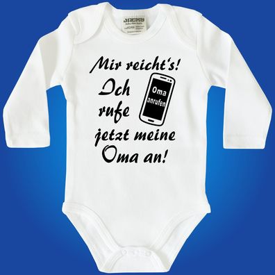 Fun Baby-Body Babybody Strampler - Mama Papa Oma Opa Tante Onkel Uroma Uropa anrufen