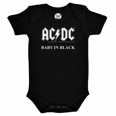 AC/ DC (Baby in Black) Baby Body 100% Bio Baumwolle Neu-New 100% offizielles Merch