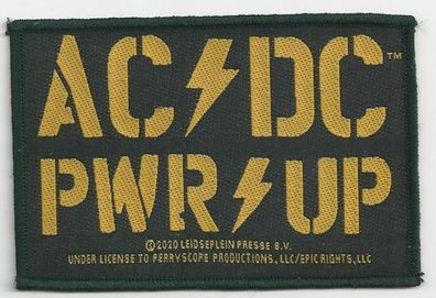 AC/ DC PWR UP gewebter Aufnäher woven Patch 100% offizielles Merch