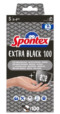 Spontex Extra Black Einweghandschuhe Vinyl 100 Stück Gr. S + M + L Neu im Sortiment