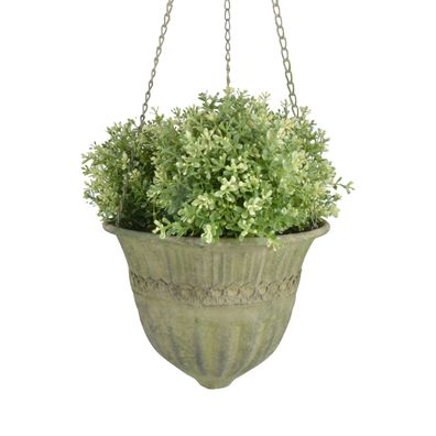 Wand Topf Aged Metall Grün Hänge Blumen Ampel Korb Vase Um Topf zum Aufhängen L