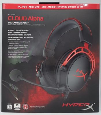 Kingston HyperX Cloud Alpha Pro Gaming Headset, schwarz/ rot