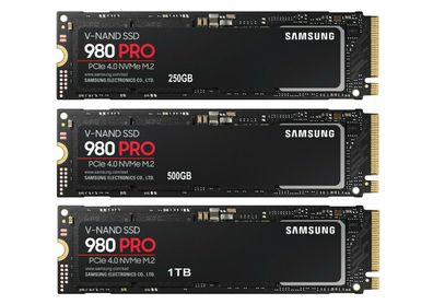 interne SSD Festplatte Samsung M.2 PCIe 4.0 NVMe 250GB 500GB 1TB Gen4 980 PRO x4