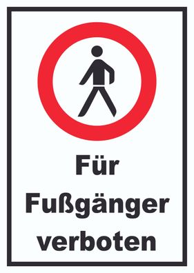 Für Fußgänger verboten Schild