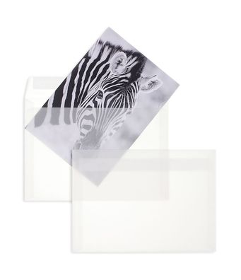 100 Transparente Briefumschläge im Format 162 x 229 mm (DIN C5) mit Haftklebung