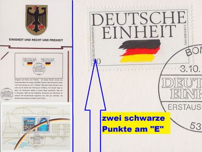 Germany BUND [1990] MiNr 1477 F29, II ( FDC ) [02] Plattenfehler