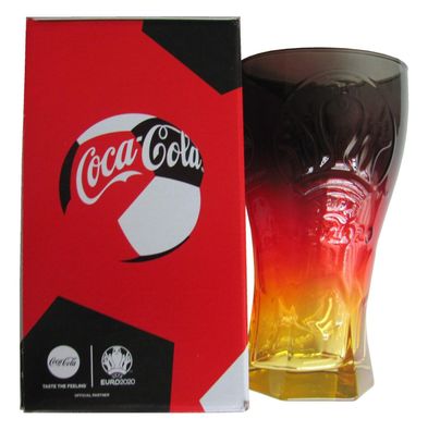 Coca Cola - EM Euro 2020 - Deutschland - Schwarz Rot Gold - Glas - ca. 0,3 l.